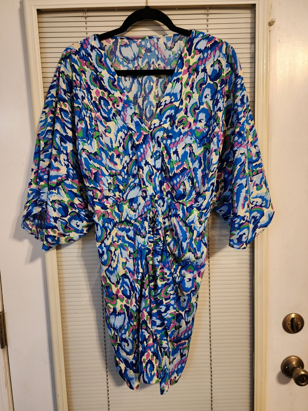 Cupshe Blue, Green & Pink Abstract Print Mini Dress